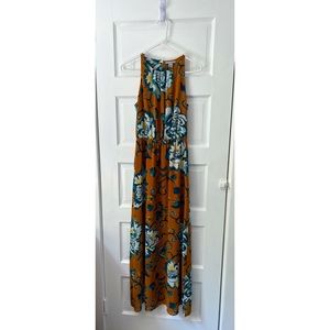 Rust Floral Maxi Dress